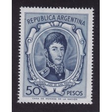 ARGENTINA 1965 GJ 1317A ESTAMPILLA NUEVA MINT PAPEL MATE BLANDO MUY RARO !!! U$ 200